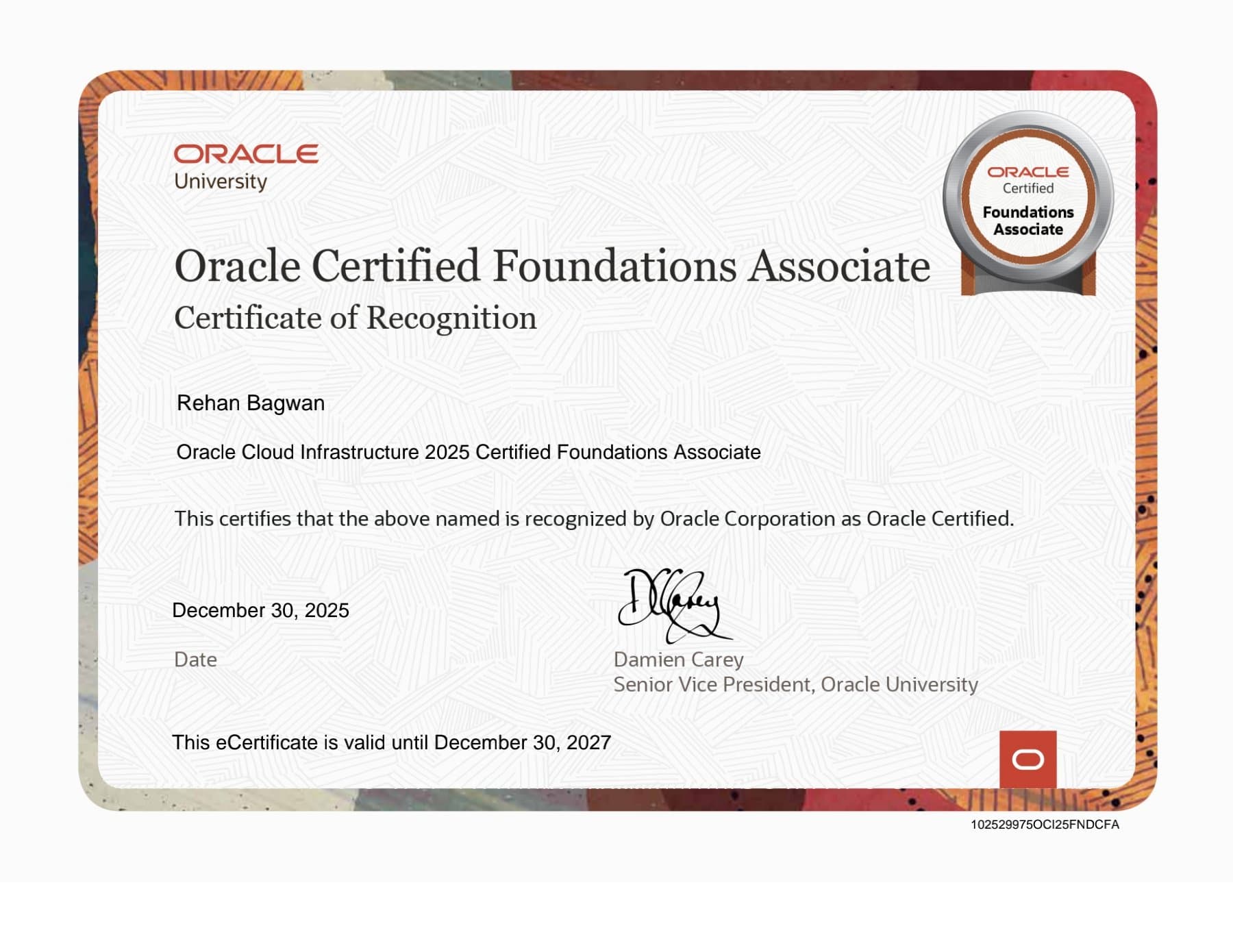 OCI 2025 Foundations Associate